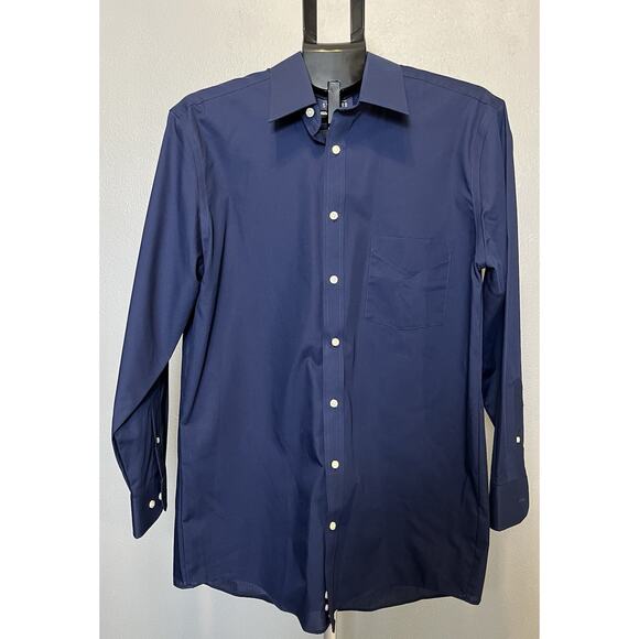 Stafford Performance Super Shirt Blue, Long Sleeve, Size 16 (32-33) - Picture 1 of 3